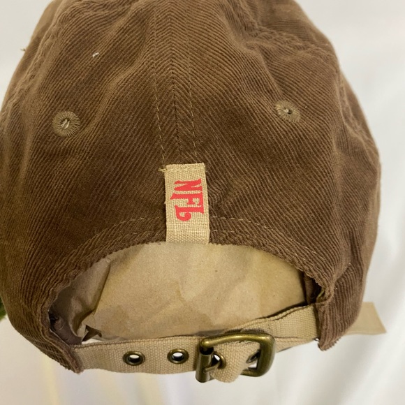 Carolina Panthers NFL Brown Corduroy Reebok Adjustable Hat Ballcap with Pink #A4 - Picture 7 of 11